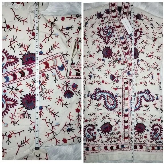 NWTFrench Connection Dorothy Soft Embroidered Kimono Jacket, One Size